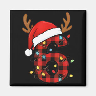 Aimant Costume de Noël Hommes Numéro 6 Correspondant au M