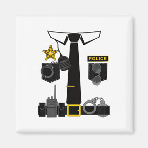 Aimant Costume de police drôle Officier de police prétend
