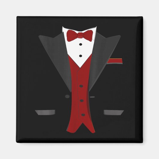 Aimant Costume de smoking d'Halloween - Mariage drôle (Devant)