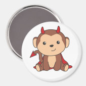 Aimant Costume de sorcière singe Halloween mignonne diabl (Recto/Verso)