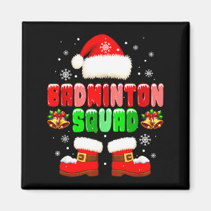 Aimant Costume d'équipe de badminton Joueur de Noël Équip