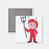 Aimant Costume d'Halloween diabolique (Recto/Verso)