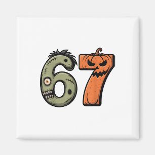 Aimant Costume d'Halloween drôle 6 7 Mème 67 Halloween _2