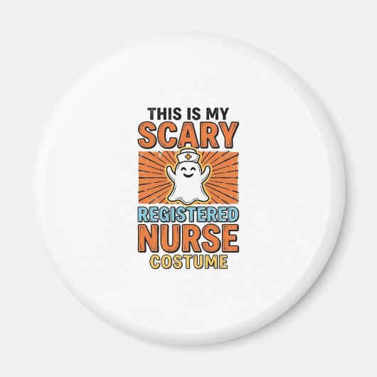 Aimant Costume d'infirmière diplômée effrayant Halloween (Devant)