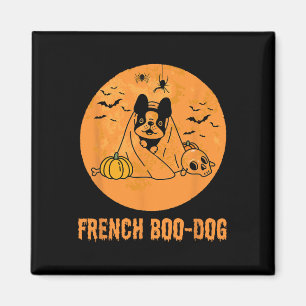 Aimant Costume drôle d'Halloween French Bulldog Ghost Lov