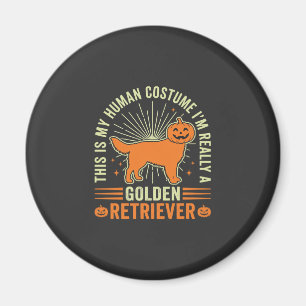Aimant Costume Humain Halloween Retriever D'or Vintage D