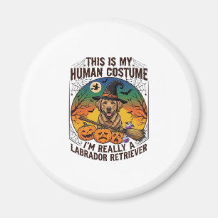 Aimant Costume Humain Labrador Retriever Sorcière d'Hallo