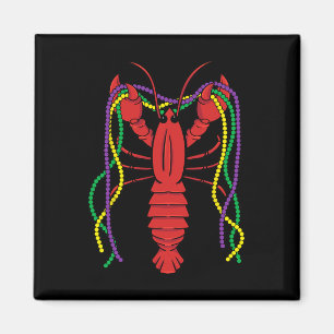 Aimant Costume Mardi Gras Crawfish Carnival Crayon fish C