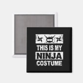 Aimant Costume Retro Ninja Halloween Pour Enfants Hommes (Recto/Verso)