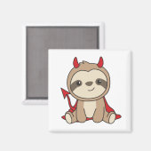 Aimant Costume sorcière déviale Sloth Halloween (Recto/Verso)