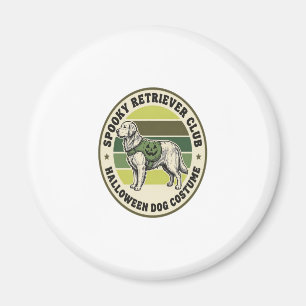 Aimant Costume vintage Halloween Golden Retriever Badge_1