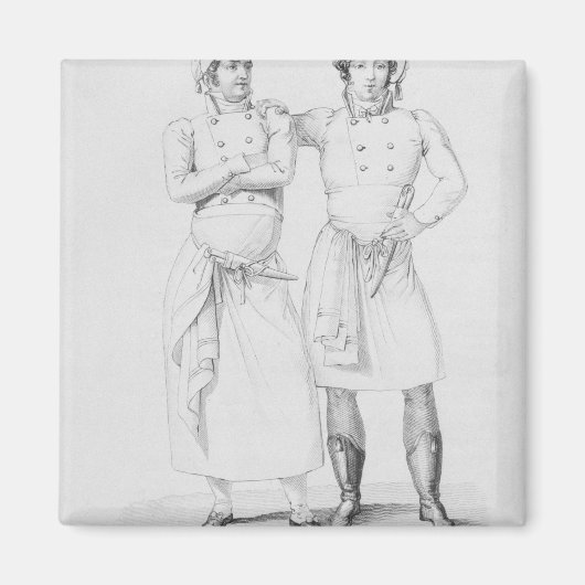 Aimant Costumes de cuisiniers de différentes époques (Devant)