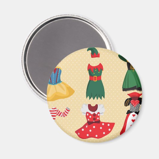 Aimant costumes d'halloween (Recto/Verso)