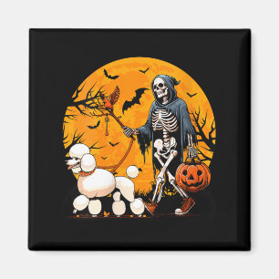 Aimant Costumes d'Halloween pour femmes Chien squelette c