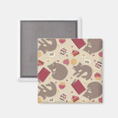 Aimant Cosy Amoureux des chats Collage (Recto/Verso)