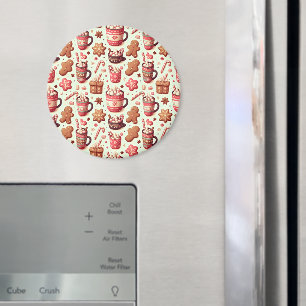 Aimant Cosy Christmas Cocoa and Gingerpain Motif