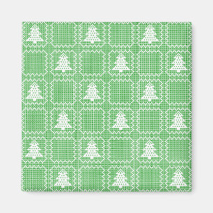 Aimant Cosy sapin de Noël affreux pull à damiers motif