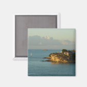 Aimant Côte d'Antiguan Beau paysage marin de l'île (Recto/Verso)