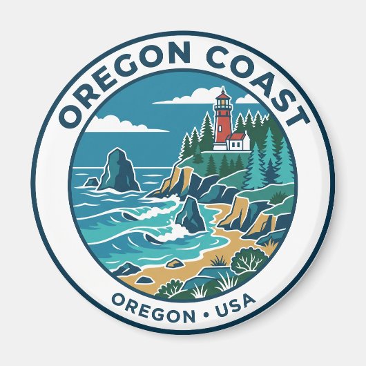 Aimant Côte de l'Oregon États-Unis (Devant)