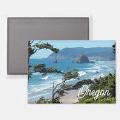 Aimant Côte de l'Oregon Pittoresque (Recto/Verso)