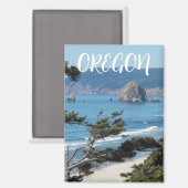 Aimant Côte de l'Oregon Pittoresque (Recto/Verso)
