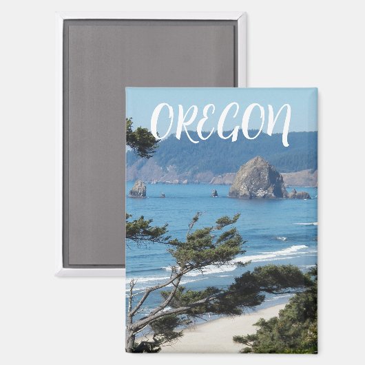 Aimant Côte de l'Oregon Pittoresque (Recto/Verso)