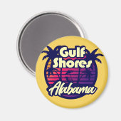Aimant Côte du Golfe Alabama (Recto/Verso)