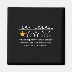 Aimant Cote étoile Attaque cardiaque Drôle Maladie cardia