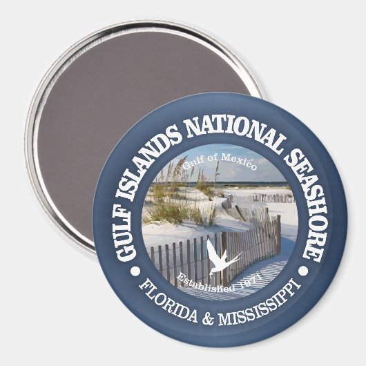 Aimant Côte nationale des îles Gulf (Recto/Verso)