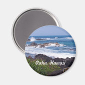 Aimant Côte Nord sur l'île d'Oahu à Hawaii (Recto/Verso)