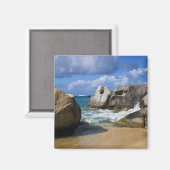 Aimant Côté plage à Virgin Gorda, Vierge britannique (Recto/Verso)