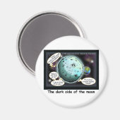 Aimant Côté Sombre De La Lune Drôle Drôle Dons Cartoon (Recto/Verso)