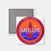 Aimant Côte spatiale de la plage satellite (Recto/Verso)