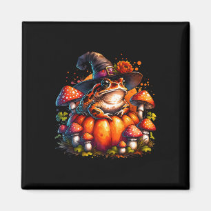 Aimant Cottagecore Toad Witch Casquette Citrouille Champi