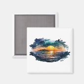 Aimant Couche d'aquarelle (Recto/Verso)