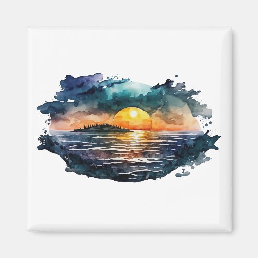 Aimant Couche d'aquarelle (Devant)