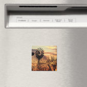 Aimant Couché de soleil de moulin du Texas (In Situ (Lave-vaisselle))