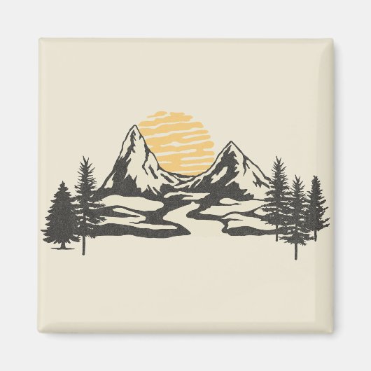 Aimant Coucher de soleil (Devant)