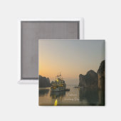 Aimant Coucher de soleil à Halong Bay Vietnam Coque-Mate (Recto/Verso)