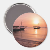 Aimant Coucher de soleil à Zanzibar (Recto/Verso)