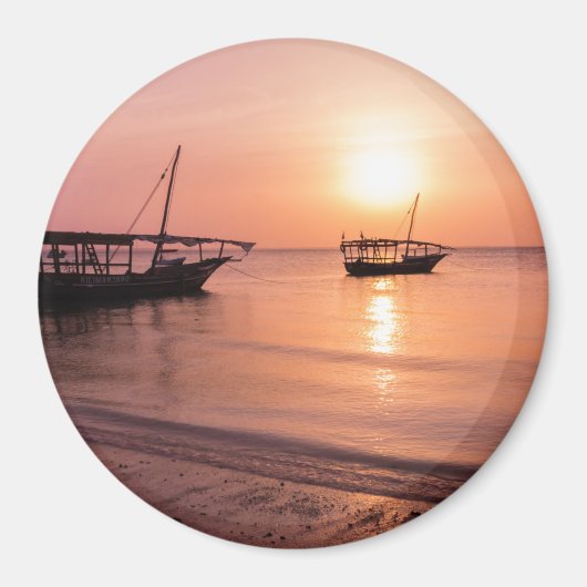 Aimant Coucher de soleil à Zanzibar (Devant)