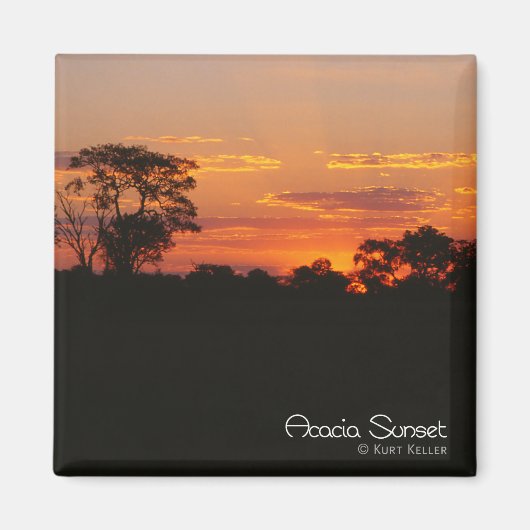 Aimant Coucher de soleil Acacia (Devant)