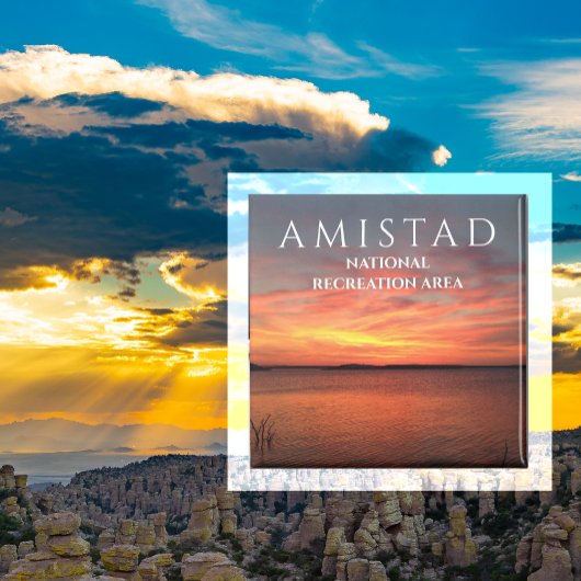 Aimant Coucher de soleil au réservoir Amistad, Amistad NR