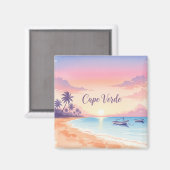 Aimant Coucher de soleil Cap Vert (Recto/Verso)