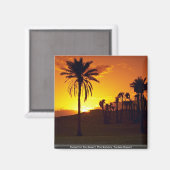 Aimant Coucher de soleil dans le désert, Le Sahara, Déser (Recto/Verso)
