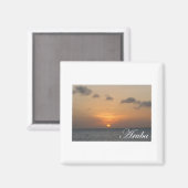 Aimant Coucher de soleil d'Aruba (Recto/Verso)