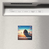 Aimant Coucher de soleil de Cannon Beach en Oregon (In Situ (Lave-vaisselle))