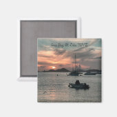 Aimant Coucher de soleil de la baie de Cruz (Recto/Verso)