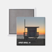 Aimant Coucher de soleil de l'heure d'or - Venice Beach, (Recto/Verso)