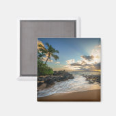 Aimant Coucher de soleil de Makena Beach Cove (Recto/Verso)